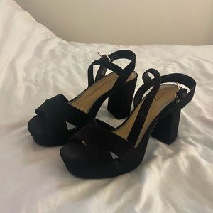 Black platform heels